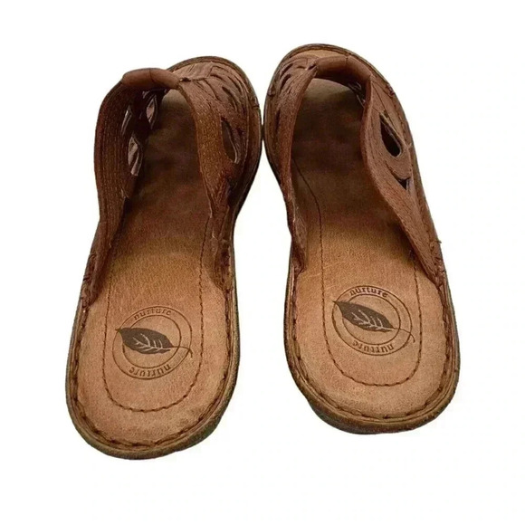 Nurture Women’s Slip On Leather cut out Sandals 9.5M - Picture 4 of 5